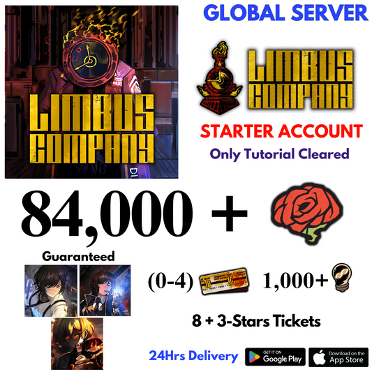 [GLOBAL] 84,000+Gems+Top Tier 3 stars Limbus Company Starter Reroll Account