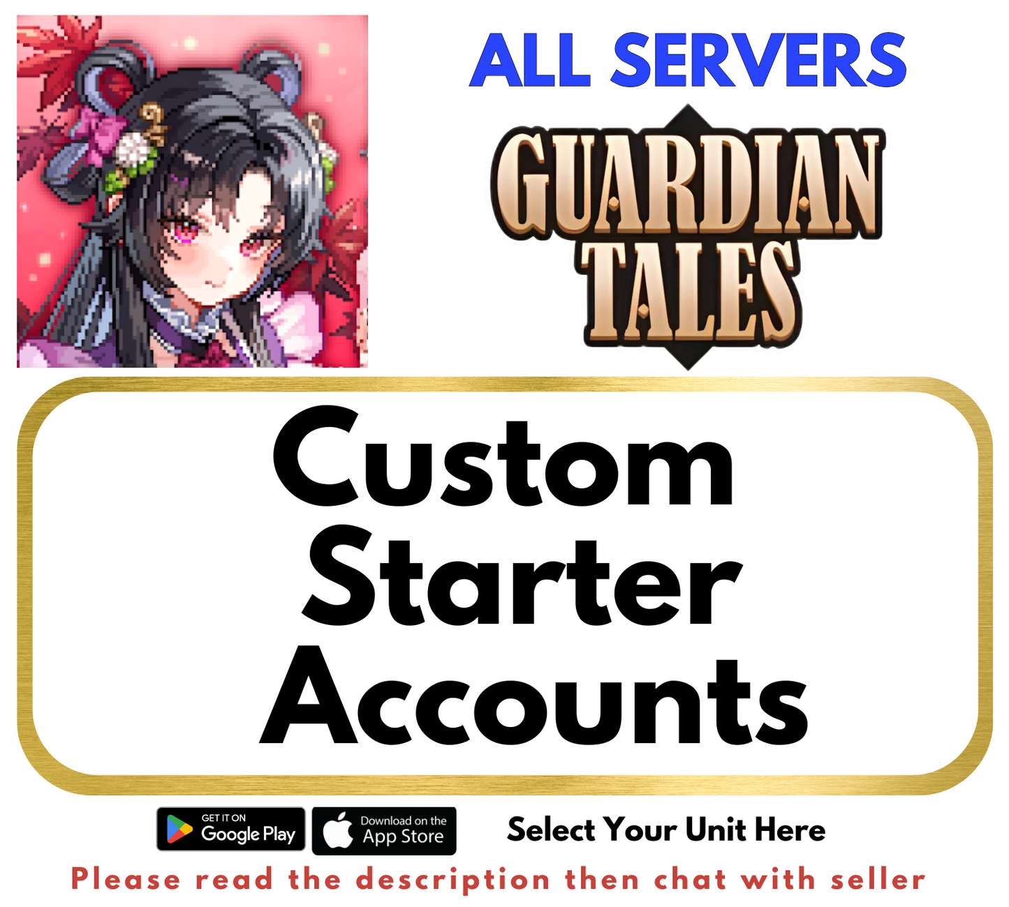 [ALL SERVERS] Custom Selective Starter Accounts Guardian Tales